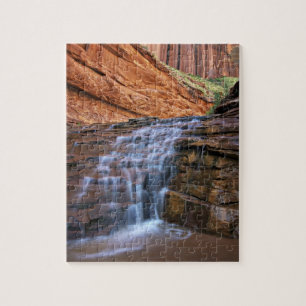 VS, Utah, Escalante Wilderness.  Waterval in Legpuzzel