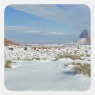 VS, Utah, Monument Valley. Alsem zichtbaar Vierkante Sticker