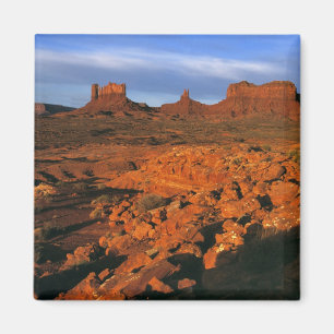 VS, Utah, Monument Valley. Licht bij zonsondergang Magneet