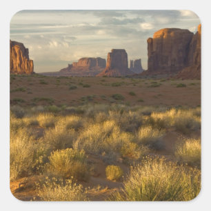 VS, Utah, Monument Valley National Park. Vierkante Sticker