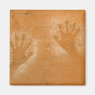 VS, Utah, Pictogram handafdrukken op zandsteen, Magneet