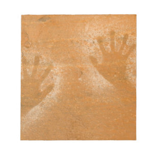 VS, Utah, Pictogram handafdrukken op zandsteen, Notitieblok
