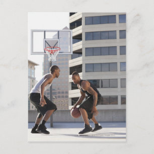 VS, Utah, Salt Lake City, twee jonge mannen die sp Briefkaart