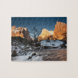 VS, Utah, Zion National Park. Bergzonsondergang Legpuzzel