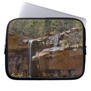 VS, Utah, Zion National Park, Watervallen bij Laptop Sleeve