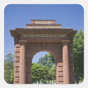 VS, VA, Arlington. McClellan Gate in Arlington Vierkante Sticker