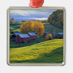 VS, Vermont, Boerderij Jenne. Roterende groene heu Metalen Ornament