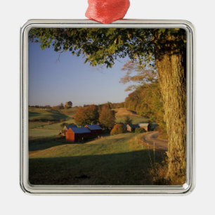 VS, Vermont, zuid Woodstock, Jenne Farm bij Metalen Ornament