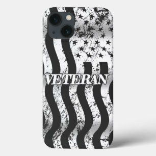 VS Veteraan - witte vintage verticale iPhone 13 Hoesje