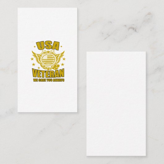 VS VETERAN WE ZORGEN ALTIJD VOOR JE VISITEKAARTJE (Voorkant / Achterkant)