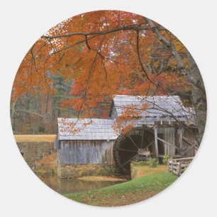 VS, Virginia, Blue Ridge Parkway, Herfst Ronde Sticker