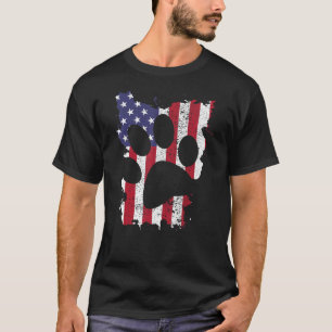 VS-vlag 4e juli Paw Paws Cats Dogs Pa T-shirt