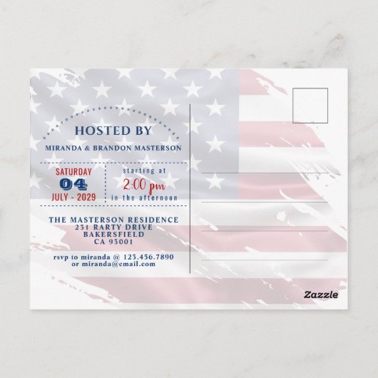 VS vlag 4e uitnodiging van partij juli (Achterkant)