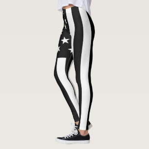 VS-vlag Amerikaans Zwart Wit Leggings