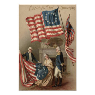 VS-vlag Betsy Ross George Washington Foto Afdruk