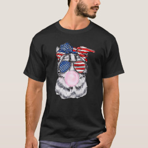VS Vlag Bril Kat Bubble Gum 4 Juli Patriottisch Ca T-shirt