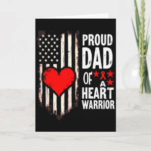 VS-vlag CHD-bewustzijn Trotse vader van een hartkr Kaart