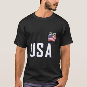 VS Vlag Figuur Schaatsen Team Uitrusting IJsschaat T-shirt