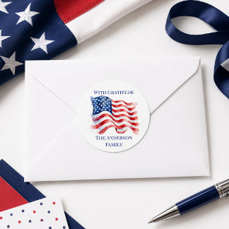 VS Vlag Golvende Thank You Sticker