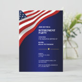 VS-vlag | Hoek | Luxe Blauw Kaart (Staand voorkant)