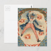VS Vlag Oom Sam Vuurwerk Knalvuurwerk Briefkaart (Voorkant / Achterkant)
