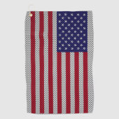 VS-vlag op koolstofvezel-decor Golfhanddoek (Voorkant)