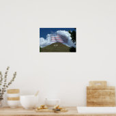 VS vlag over Tenderfoot Hill Poster (Keuken)