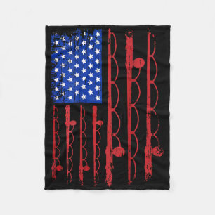 VS-vlag patriottische viscadeaus 4 juli ontwerp Fleece Deken