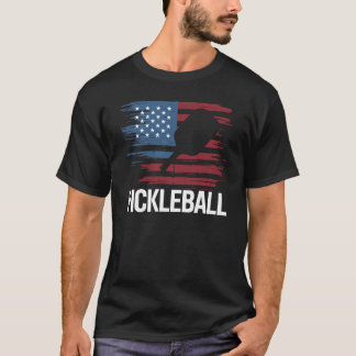 VS Vlag Pickleball Speler Paddleball Liefhebber T-shirt