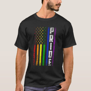 VS vlag regenboog 4 juli LGBTQ Gay Pride Month T-shirt