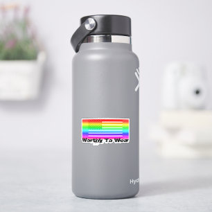 VS-vlag regenboog - goed Draag Sticker