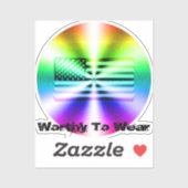 VS-vlag regenboogschild - Draag Sticker (Vel)