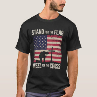 VS-vlag religieuze quote 4 juli voor christen T-shirt