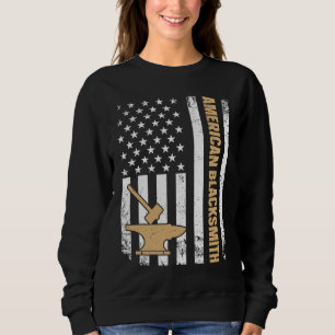 VS Vlag Smeden Aambeeld & Hamer Amerikaanse Zwart Trui