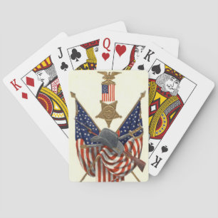 VS-vlag Unie Burgeroorlog Medaille Adelaar Pokerkaarten