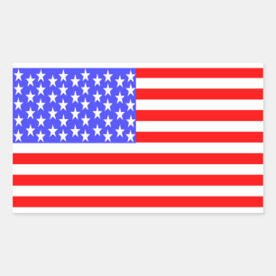 VS-vlag volledig bedrukt Rechthoekige Sticker