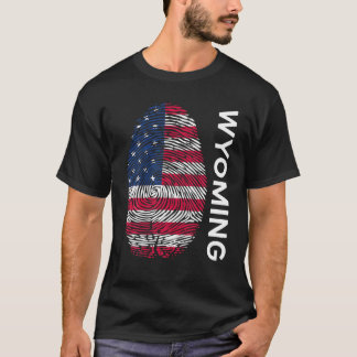 VS VlaggenDNA Vingerprint State Wyoming T-shirt