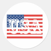 VS-vlaggenmerk Ronde Sticker (Voorkant)