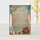 VS-vlagverklaring van onafhankelijkheid 1776 Kaart (Gele Bloem)