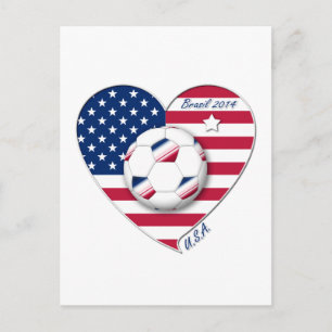 "VS." Voetbalteam Fútbol de Estados Unidos 2014 Briefkaart