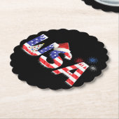 VS voor Kerstmis Kartonnen Onderzetters (Gekanteld)