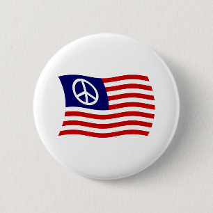 VS Vredesteken Vlag Knop Ronde Button 5,7 Cm