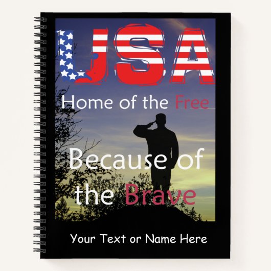 VS - Vrije thuis vanwege de moed Notitieboek (Voorkant)