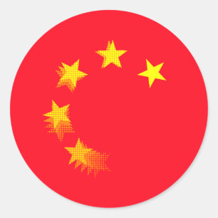 VS vs. CHINA / CHINA Ronde Sticker