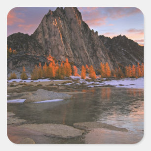 VS, Washington, Cascadegebergte. Prusik Peak Vierkante Sticker