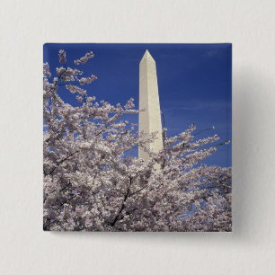 VS, Washington DC. Kersenbloesemfeest en Vierkante Button 5,1 Cm