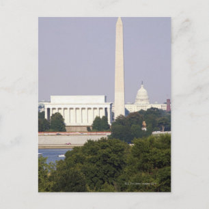 VS, Washington DC, Washington Monument en VS Briefkaart