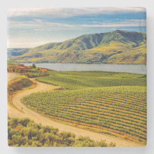 VS, Washington, Lake Chelan. Benson Vineyards Stenen Onderzetter