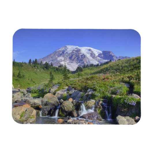 VS, Washington, Mt Rainier NP, Mt Rainier en 2 Magneet (Horizontaal)
