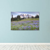 VS, Washington, Mt. Rainier NP, Mt. Rainier en Canvas Afdruk (Insitu (Houten vloer))